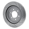 R1 18-21 Ford F-150 4WD Rear Left Drilled & Slotted Silver Brake Rotor
