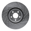 R1 17-20 Lincoln MKZ Front Left Drilled & Slotted Silver Brake Rotor