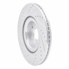 R1 16-18 Ford Focus Front Right Drilled & Slotted Silver Brake Rotor
