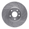 R1 13-20 Ford Special SERVICE POLICE Sedan Front Right Drilled & Slotted Silver Brake Rotor