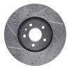 R1 13-20 Ford Special SERVICE POLICE Sedan Front Right Drilled & Slotted Silver Brake Rotor