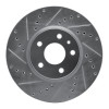 R1 13-20 Ford Special SERVICE POLICE Sedan Front Left Drilled & Slotted Silver Brake Rotor