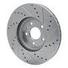 R1 13-20 Ford Special SERVICE POLICE Sedan Front Left Drilled & Slotted Silver Brake Rotor