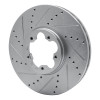 R1 14-19 Ford Transit (Mexico) Front Left Drilled & Slotted Silver Brake Rotor EDZ-54232L