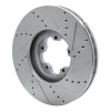 R1 14-19 Ford Transit (Mexico) Front Left Drilled & Slotted Silver Brake Rotor EDZ-54232L