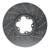 R1 15-25 Ford Transit-350 HD/DRW Front Left Drilled & Slotted Silver Brake Rotor