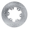 R1 15-25 Ford Transit-350/SRW Rear Right Drilled & Slotted Silver Brake Rotor