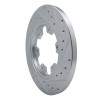R1 15-25 Ford Transit-350 HD/DRW Rear Left Drilled & Slotted Silver Brake Rotor