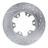 R1 15-25 Ford Transit-350 HD/DRW Rear Left Drilled & Slotted Silver Brake Rotor