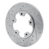 R1 15-25 Ford Transit-250 Rear Left Drilled & Slotted Silver Brake Rotor