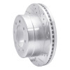 R1 11-22 Ford F-350 Super Duty 2WD Rear Right Drilled & Slotted Silver Brake Rotor