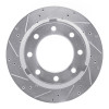 R1 11-22 Ford F-250 2WD (Super Duty) Rear Left Drilled & Slotted Silver Brake Rotor