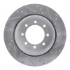 R1 11-22 Ford F-250 2WD (Super Duty) Rear Left Drilled & Slotted Silver Brake Rotor