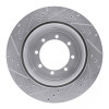R1 11-22 Ford F-350 Super Duty 4WD Rear Right Drilled & Slotted Silver Brake Rotor