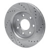 R1 10-14 Ford F-150 4WD Front Left Drilled & Slotted Silver Brake Rotor