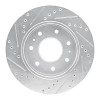 R1 09-09 Ford F-150 4WD Front Right Drilled & Slotted Silver Brake Rotor