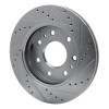 R1 09-09 Ford F-150 RWD Front Left Drilled & Slotted Silver Brake Rotor