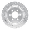 R1 07-17 Ford ExpeditIon Rear Right Drilled & Slotted Silver Brake Rotor