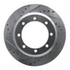 R1 05-12 Ford F-350 Super Duty 2WD Rear Left Drilled & Slotted Silver Brake Rotor
