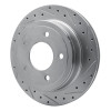 R1 04-06 Ford E-150 Rear Right Drilled & Slotted Silver Brake Rotor