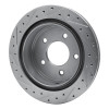 R1 04-06 Ford E-150 Rear Right Drilled & Slotted Silver Brake Rotor