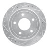 R1 04-06 Ford E-150 Rear Left Drilled & Slotted Silver Brake Rotor