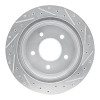 R1 04-06 Ford E-150 Rear Left Drilled & Slotted Silver Brake Rotor