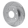 R1 04-08 Ford F-150 4WD Front Left Drilled & Slotted Silver Brake Rotor