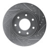 R1 04-08 Ford F-150 4WD Front Left Drilled & Slotted Silver Brake Rotor