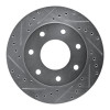 R1 04-08 Ford F-150 RWD Front Left Drilled & Slotted Silver Brake Rotor
