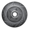 R1 04-08 Ford F-150 RWD Front Left Drilled & Slotted Silver Brake Rotor
