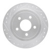 R1 03-05 Ford Explorer Sport Trac Rear Left Drilled & Slotted Silver Brake Rotor