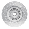 R1 01-05 Ford Explorer Sport Front Right Drilled & Slotted Silver Brake Rotor