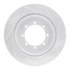 R1 99-07 Ford E-350 Super Duty Rear Left Drilled & Slotted Silver Brake Rotor