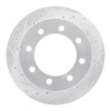 R1 99-07 Ford E-150 Rear Left Drilled & Slotted Silver Brake Rotor