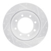 R1 99-07 Ford E-150 Rear Left Drilled & Slotted Silver Brake Rotor
