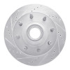 R1 99-02 Ford F-350 Super Duty 2WD Front Left Drilled & Slotted Silver Brake Rotor EDZ-54162L
