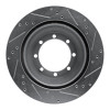 R1 99-04 Ford F-350 Super Duty 4WD Rear Left Drilled & Slotted Silver Brake Rotor