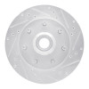R1 97-02 Ford F-150 RWD Front Right Drilled & Slotted Silver Brake Rotor