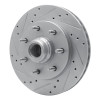 R1 97-02 Ford F-150 RWD Front Left Drilled & Slotted Silver Brake Rotor