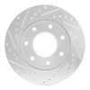 R1 97-04 Ford F-150 4WD Front Right Drilled & Slotted Silver Brake Rotor