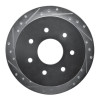 R1 97-04 Ford F-250 2WD (Excl Super Duty) Rear Left Drilled & Slotted Silver Brake Rotor