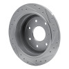 R1 97-04 Ford F-250 2WD (Excl Super Duty) Rear Left Drilled & Slotted Silver Brake Rotor