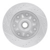 R1 97-04 Ford F-150 RWD Front Right Drilled & Slotted Silver Brake Rotor