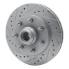 R1 97-04 Ford F-250 2WD (Excl Super Duty) Front Left Drilled & Slotted Silver Brake Rotor