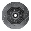 R1 97-04 Ford F-250 2WD (Excl Super Duty) Front Left Drilled & Slotted Silver Brake Rotor