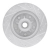 R1 97-99 Ford F-150 RWD Front Left Drilled & Slotted Silver Brake Rotor
