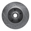 R1 95-11 Ford Explorer Front Left Drilled & Slotted Silver Brake Rotor