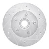 R1 95-97 Ford Ranger (USA/Canada) Front Right Drilled & Slotted Silver Brake Rotor EDZ-54138R