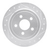 R1 95-03 Ford Windstar Rear Right Drilled & Slotted Silver Brake Rotor